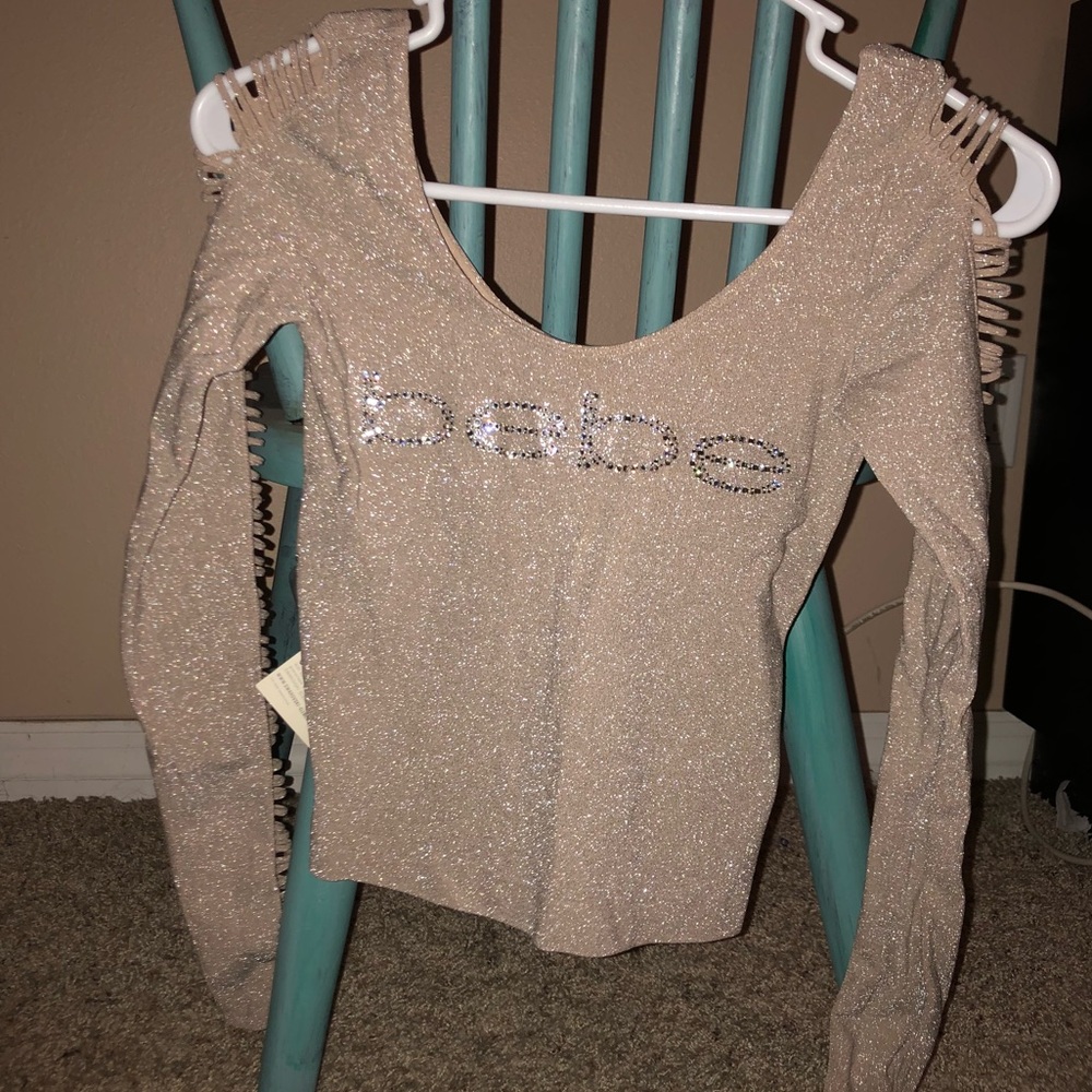 STUNNING Champagne bebe top💫